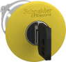 Drucktaster, unbeleuchtet, rastend, Bund rund, gelb, Einbau-Ø 22 mm, ZB4BS15