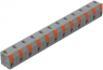 Leiterplattenklemme, 12-polig, RM 11.5 mm, 1,5 mm², 17.5 A, Push-in Käfigklemme, grau, 2601-3512