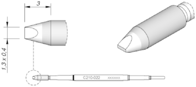 C210022 JBC Lötspitzen, Entlötspitzen und Heißluftdüsen