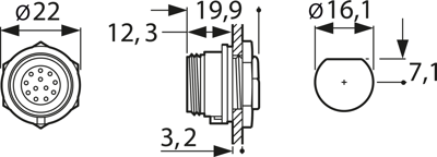 PX0412/12S BULGIN Other Circular Connectors Image 2