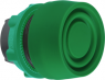 Frontelement, unbeleuchtet, tastend, Bund rund, grün, Frontring schwarz, Einbau-Ø 22 mm, ZB5AP3S