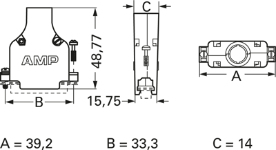 5748676-2 AMP D-Sub Gehäuse