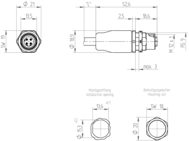 22266 Lumberg Automation Sensor-Aktor Rundsteckverbinder