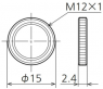 Rändelmutter, Ø 15 mm, für T15-Serie, AJ3080