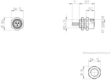 19354 Lumberg Automation Sensor-Aktor Rundsteckverbinder