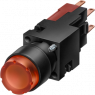 Drucktaster, rot, beleuchtet, Einbau-Ø 16 mm, IP65, 3SB2227-0LC01