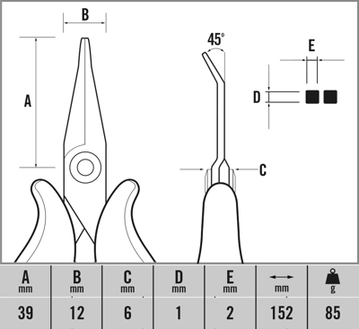 T3892 C.K Tools Flachzangen, Rundzangen, Spitzzangen Bild 2