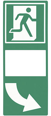 DOORHANDLE RIGHT TURN PHOTOLUM 100X250MM Brady Prüfplaketten, Schilder und Bänder Bild 1