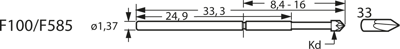 F58533S105L200 Feinmetall Prüfstifte