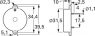 Piezosignalgeber, 89 dB, 24 VDC, 20 mA, schwarz