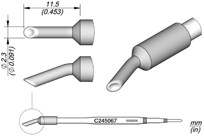 C245067 JBC Lötspitzen, Entlötspitzen und Heißluftdüsen Bild 1