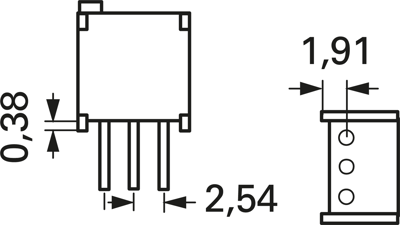 3299W-1-201LF Bourns Electronics GmbH Trimmpotentiometer Bild 2