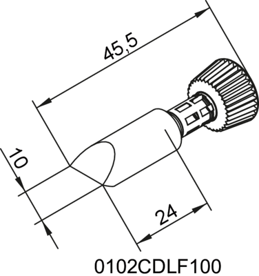 0102CDLF100/SB Ersa Lötspitzen, Entlötspitzen und Heißluftdüsen Bild 2