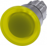 Pilzdrucktaster, beleuchtbar, rastend, Bund rund, gelb, Einbau-Ø 22.3 mm, 3SU1051-1BA30-0AA0