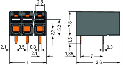 2086-1206/300-000/997-607 WAGO Leiterplattenklemmen Bild 5