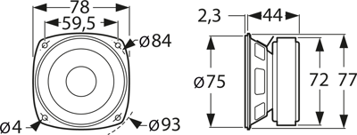 FRS 8 M 8 OHM VISATON Akustische Signalgeber Bild 2