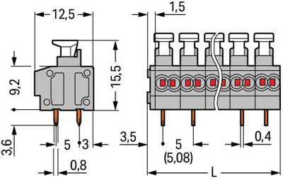 235-454/331-000 WAGO PCB Terminal Blocks Image 2