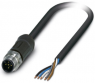 Sensor-Aktor Kabel, M12-Kabelstecker, gerade auf offenes Ende, 5-polig, 10 m, PE-X, schwarz, 4 A, 1407257
