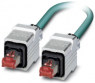 Netzwerkkabel, RJ45-Stecker, gerade auf RJ45-Stecker, gerade, Cat 6, S/FTP, PUR, 5 m, blau