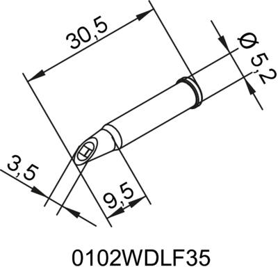 0102WDLF35/SB Ersa Lötspitzen, Entlötspitzen und Heißluftdüsen Bild 2