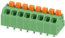 Leiterplattenklemme, 8-polig, RM 3.5 mm, 0,2-1,5 mm², 16 A, Federklemmanschluss, grün, 1862107