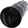 Pilzdrucktaster, unbeleuchtet, rastend, Bund rund, schwarz, Einbau-Ø 22.3 mm, 3SU1050-1HB10-0AA0