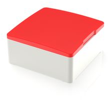 Stößel, quadratisch, (L x B x H) 8.7 x 18 x 18 mm, rot, für Kurzhubtaster, 5.05.512.021/2300