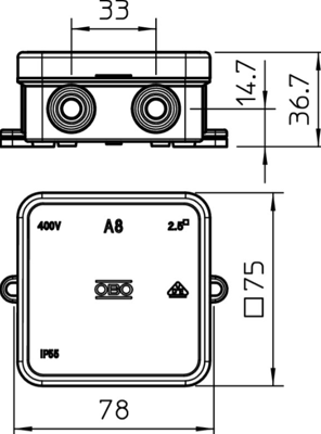 2000016 OBO Bettermann Flush-mounted Boxes, Junction Boxes Image 3