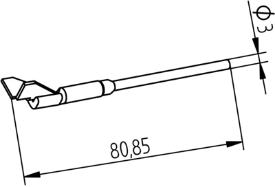 0452QDLF100 Ersa Lötspitzen, Entlötspitzen und Heißluftdüsen Bild 2