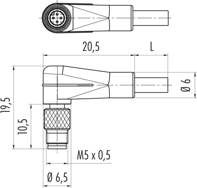 77 3457 0000 40003-0500 binder Sensor-Aktor Kabel Bild 2