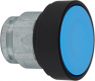 Drucktaster, unbeleuchtet, tastend, Bund rund, blau, Frontring schwarz, Einbau-Ø 22 mm, ZB4BA67