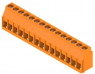 Leiterplattenklemme, 15-polig, RM 5 mm, 0,08-6,0 mm², 20 A, Schraubanschluss, orange, 1251340000