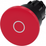 Pilzdrucktaster, unbeleuchtet, rastend, Bund rund, rot, Einbau-Ø 22.3 mm, 3SU1000-1BA20-0AD0