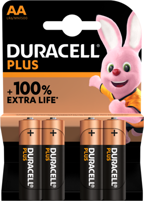 PLUS-AA K4 Duracell Rundzellen, 9V-Blöcke