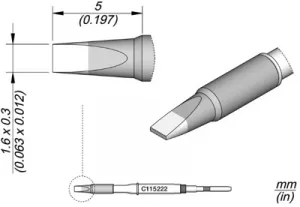 C115222 JBC Lötspitzen, Entlötspitzen und Heißluftdüsen