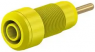2 mm Einbaubuchse, Rundsteckanschluss, Einbau-Ø 10.5 mm, gelb, 65.3304-24