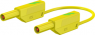 Messleitung mit (4 mm Stecker, gefedert, gerade) auf (4 mm Stecker, gefedert, gerade), 2 m, grün/gelb, PVC, 1,0 mm², CAT III
