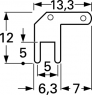 Flachstecker, 2,8 x 0,8 mm, L 7 mm, unisoliert, abgewinkelt, 378708.68