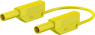 Messleitung mit (4 mm Stecker, gefedert, gerade) auf (4 mm Stecker, gefedert, gerade), 250 mm, gelb, PVC, 2,5 mm², CAT III