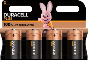 PLUS-D K4 Duracell Rundzellen, 9V-Blöcke