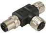 Adapter, M12 (5-polig, Stecker, A-codiert) auf 2 x M12 (5-polig, Buchse, A-codiert)), T-Form, 21033199501