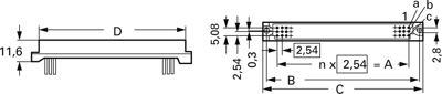 4-1393659-7 AMP DIN Messerleisten, DIN Federleisten Bild 3