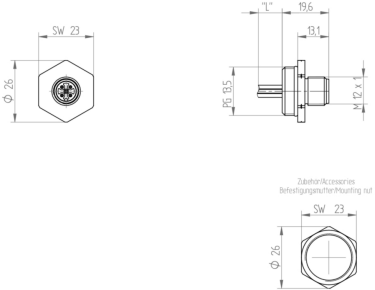 11633 Lumberg Automation Sensor-Aktor Rundsteckverbinder