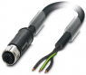 Sensor-Aktor Kabel, M12-Kabeldose, gerade auf offenes Ende, 3-polig, 10 m, PVC, schwarz, 16 A, 1411647