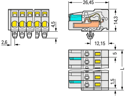 721-104/008-000 WAGO PCB Connection Systems Image 2