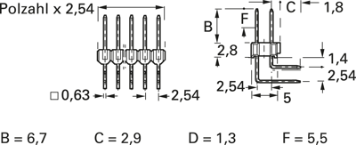 826634-7 AMP PCB Connection Systems