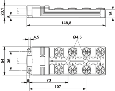 1405740 Phoenix Contact Sensor-Aktor Verteilerboxen Bild 2