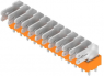 Leiterplattenklemme, 12-polig, RM 5 mm, 0,2-2,5 mm², 15 A, Flachstecker, orange, 9511510000