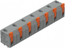 Leiterplattenklemme, 7-polig, RM 11.5 mm, 1,5 mm², 17.5 A, Push-in Käfigklemme, grau, 2601-3507