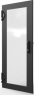 Varistar CP Glastür mit 1-Punkt-Verriegelung, RAL7021, 24 HE, 1200H, 600B